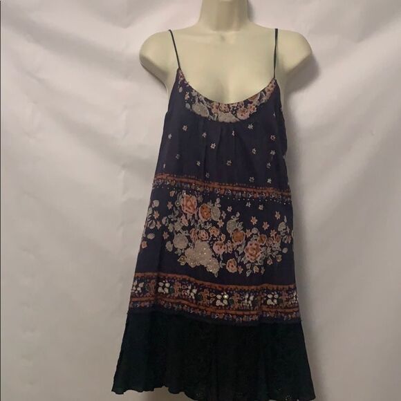FREE PEOPLE ANTHROPOLOGIE FLORAL DRESS SIZ… - Picture 1 of 8